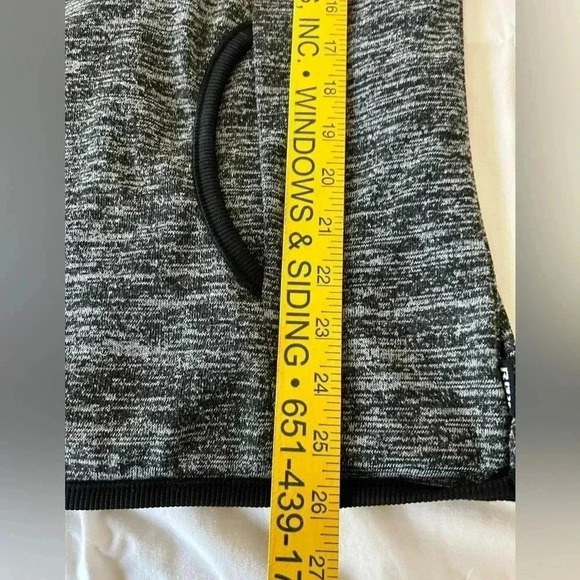 RBX Active Heather Gray Black Pullover Fleece Hoodie With Thumb Holes Size Small - Picture 11 of 11